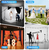10x20 Ft Heavy-Duty Photography Backdrop Stand Kit with 300° Angle Rotatable Connector